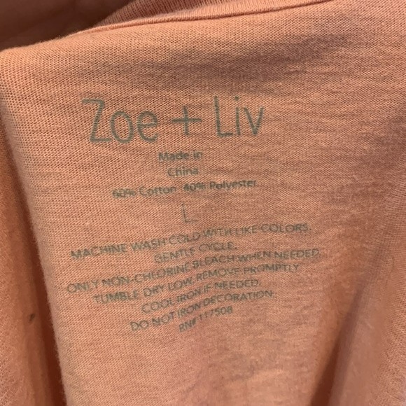 Zoe + Liv Choose Kindness Pastel Pink Casual Short Sleeve T-shirt - Picture 4 of 4